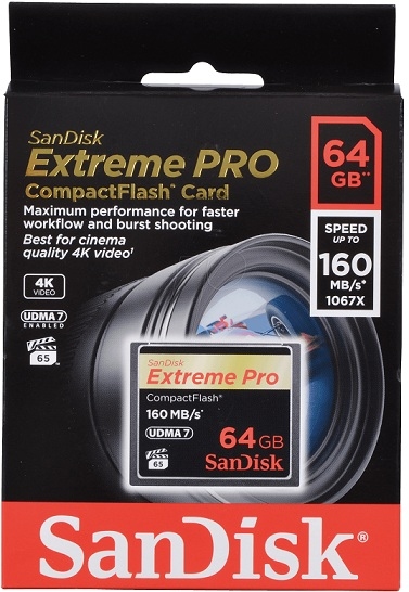 SANDISK 64GB CF EXTREME PRO 160MB/S MEMORY CARD (SDCFXPS-064G-X46)