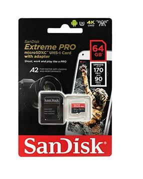 SANDISK EXTREME PRO (64GB/128GB) TF HC10 WITH ADAPTER 170MB/90MB MEMORY CARD