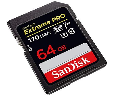 SANDISK EXTREME PRO HC10 (64GB/128GB) 170MB/90MB MEMORY CARD