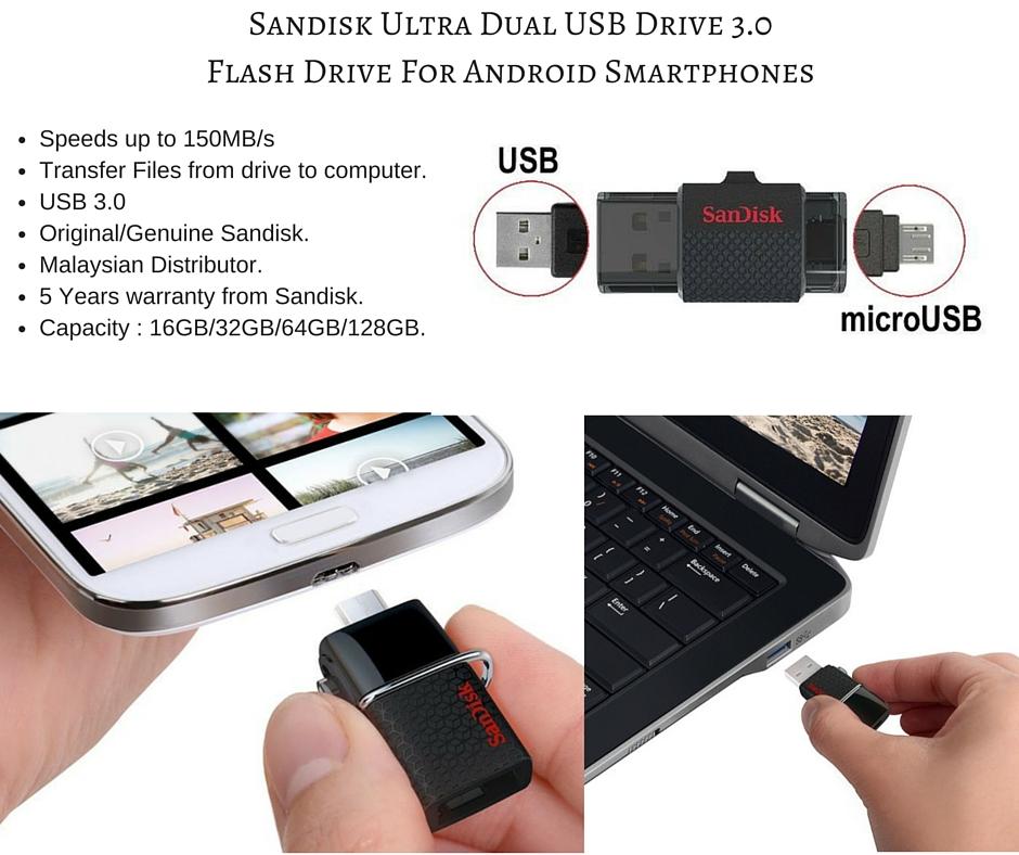 Sandisk Ultra Dual OTG 16GB/32GB/64GB (end 6/3/2018 5:18 PM)