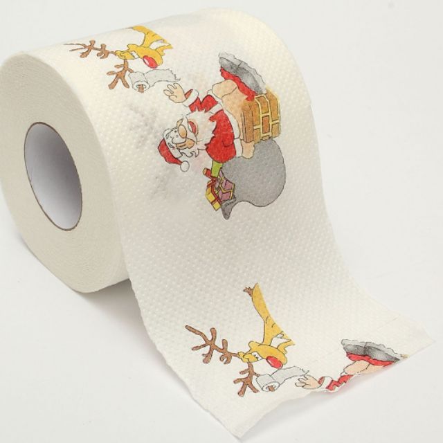 Santa Claus Christmas Deer Toilet Roll Paper Tissue Table Room Home Party