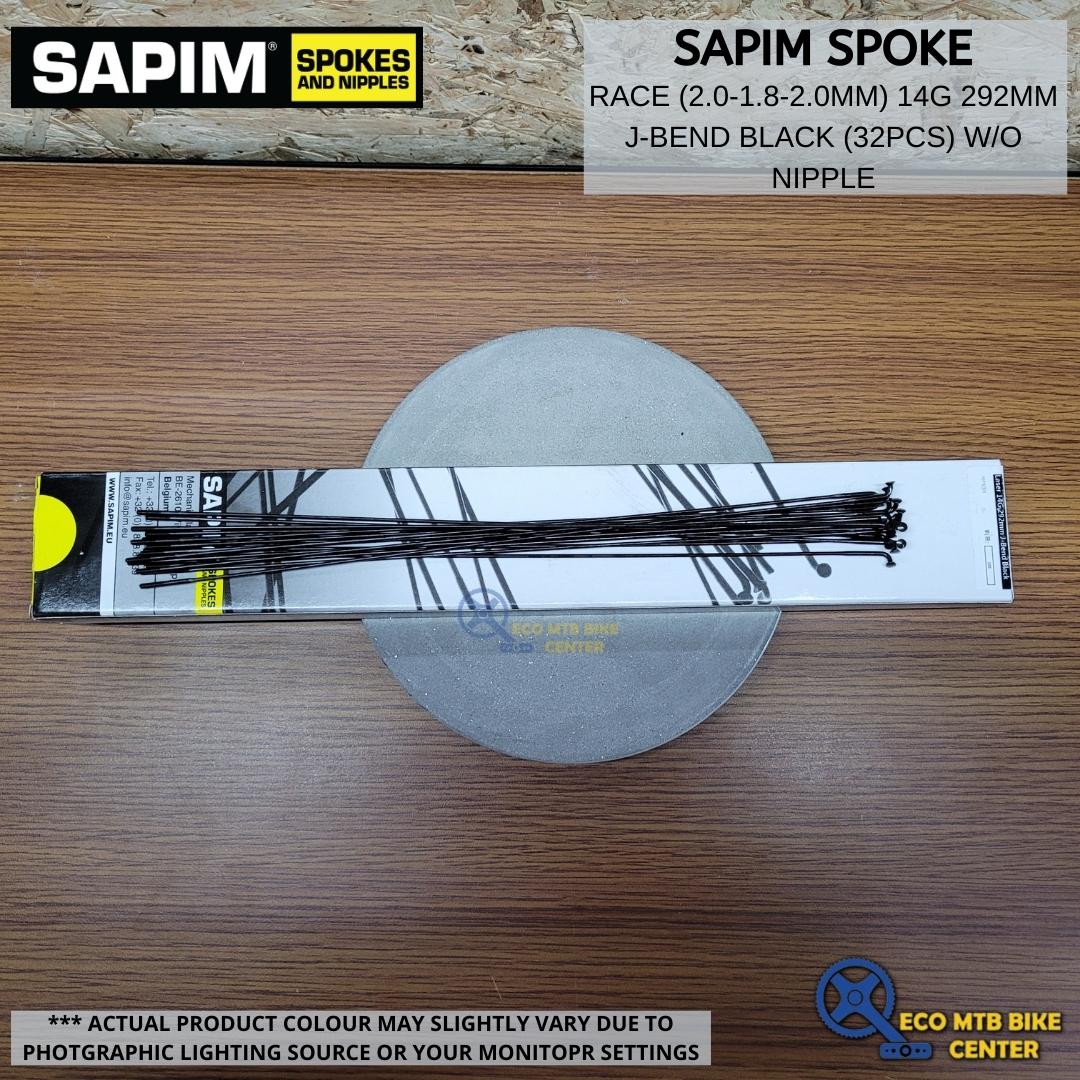 SAPIM Spoke Race 272/292/293/294mm  2.0-1.8-2.0mm 14g J Bend Black
