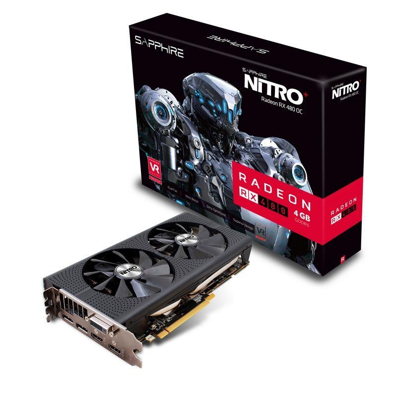 Sapphire AMD Radeon Nitro RX480 8GB GPU PCIE PCI Express Graphic Card