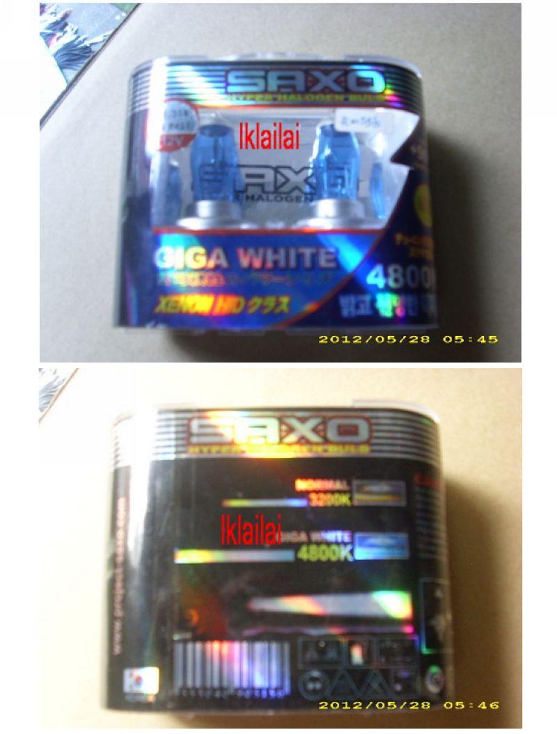 SAXO 4800K Yellowish White Halogen Bulb H1 H3 H4 H7 H8 H11 HB3 HB4 HB5
