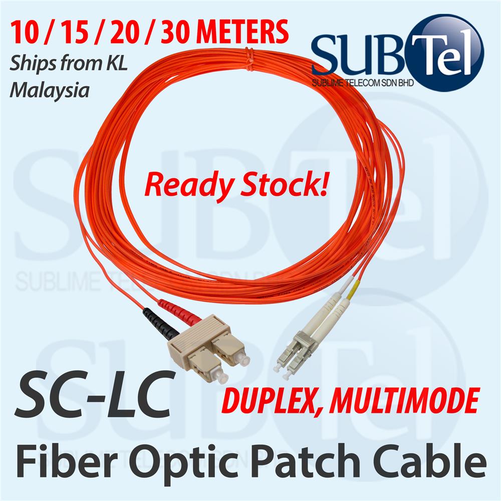 SC-LC Duplex Multimode Optical Fiber Patch Cord FTTH 1M 2M 3M 5M Cable