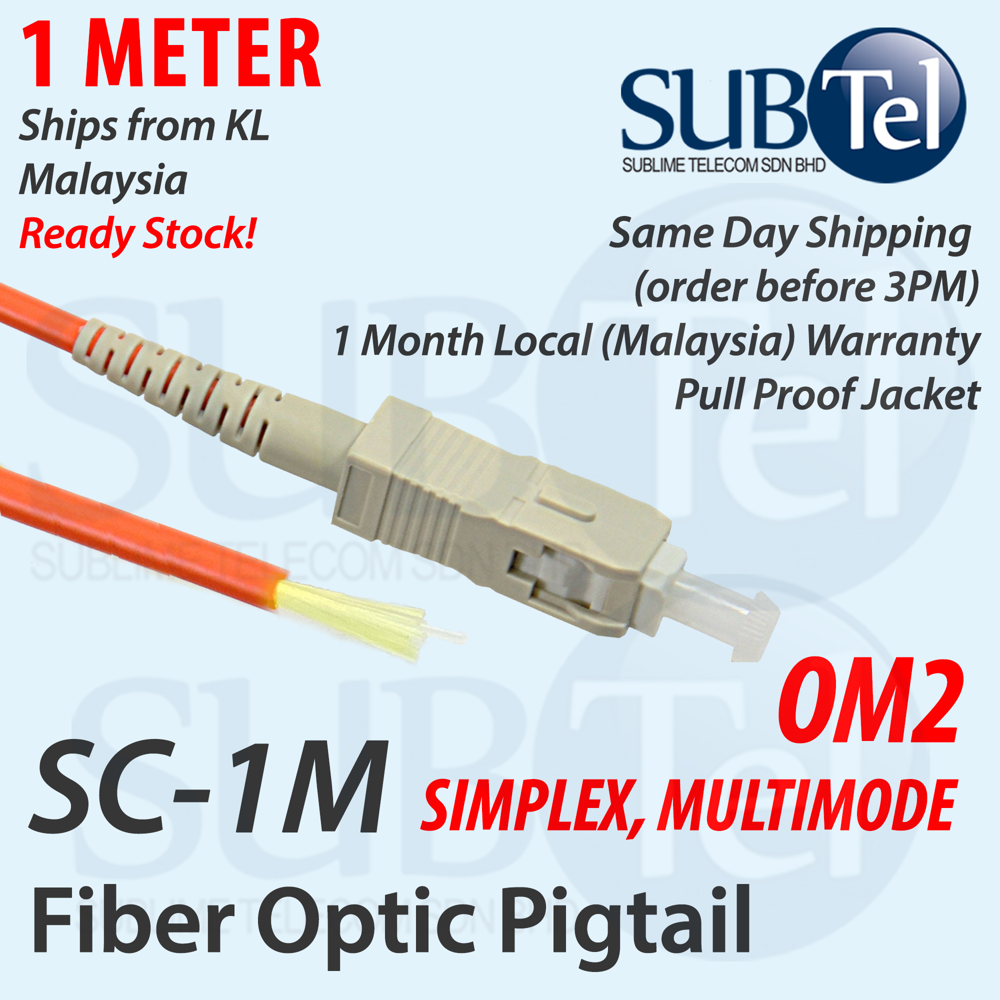 SC LC Pigtail Simplex Single Multi Mode Fiber Optic Cable UPC LAN CCTV