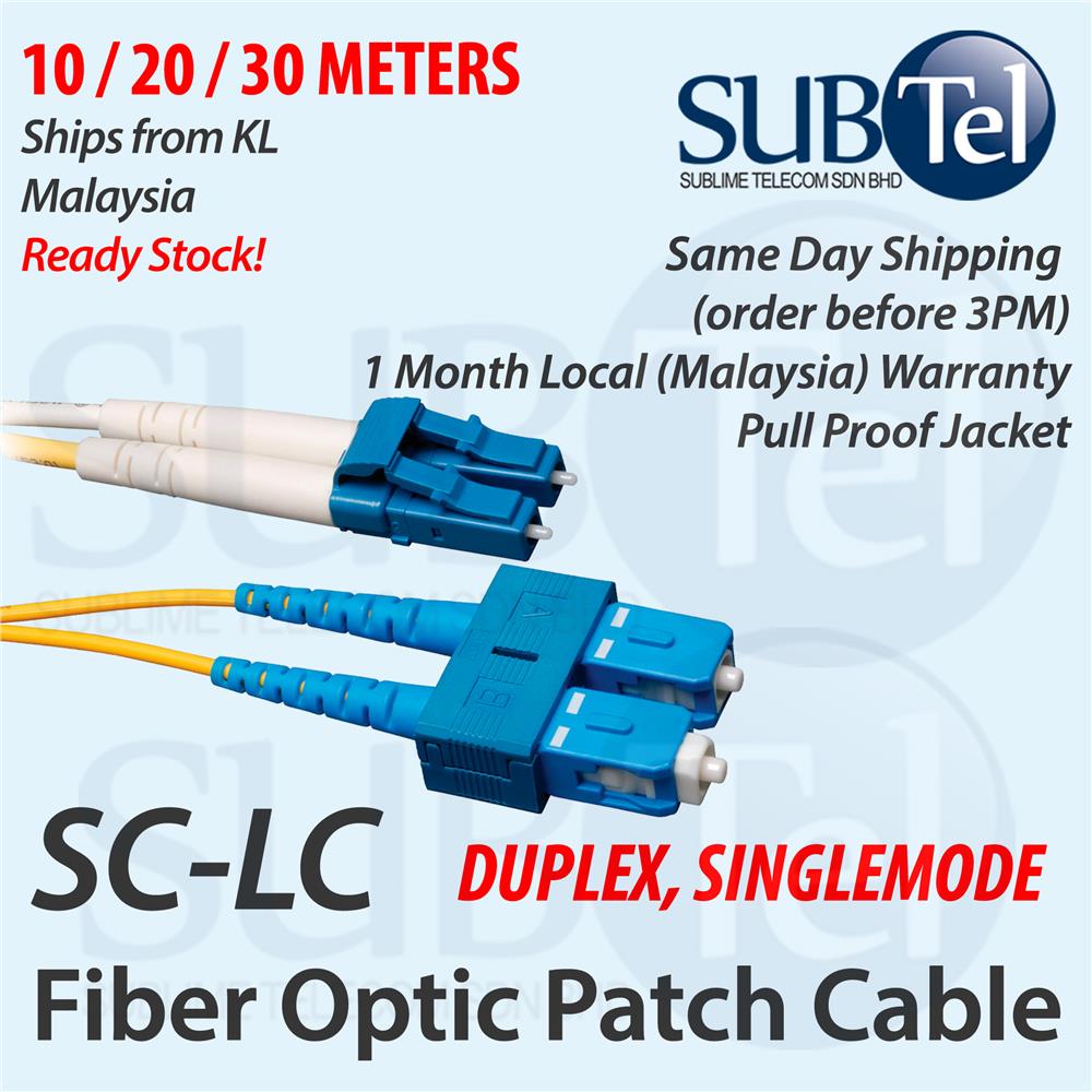 SC-LC SingleMode Optical Fiber Patch Cord Duplex SMF 1M 2M 3M 5M Cable