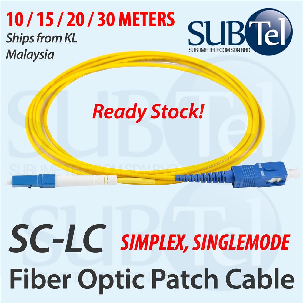 SC-LC Singlemode Optical Fiber Patch Cord SMF 10M 15M 20M 30M Cable