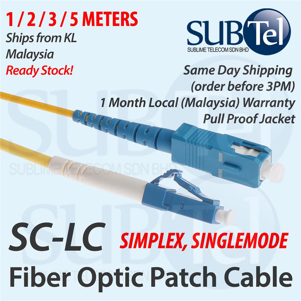 SC-LC Singlemode Optical Fiber Patch Cord SMF FTTH 1M 2M 3M 5M Cable