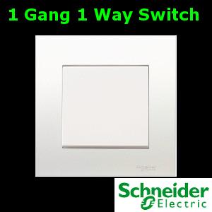 Schneider Vivace Series 1 Gang 1 Way Switch lighting fan Electrical AC