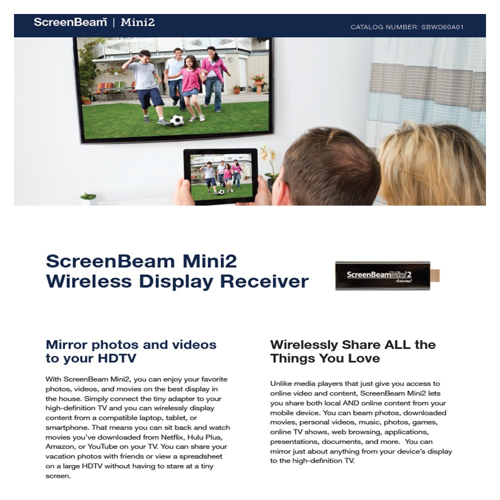ScreenBeam Mini 2 Wireless Display Receiver (SBWD60A01)