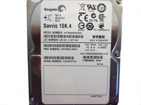 Seagate 600GB 10000 RPM  SAS  2.5 inch Hard Drive ST9600204SS