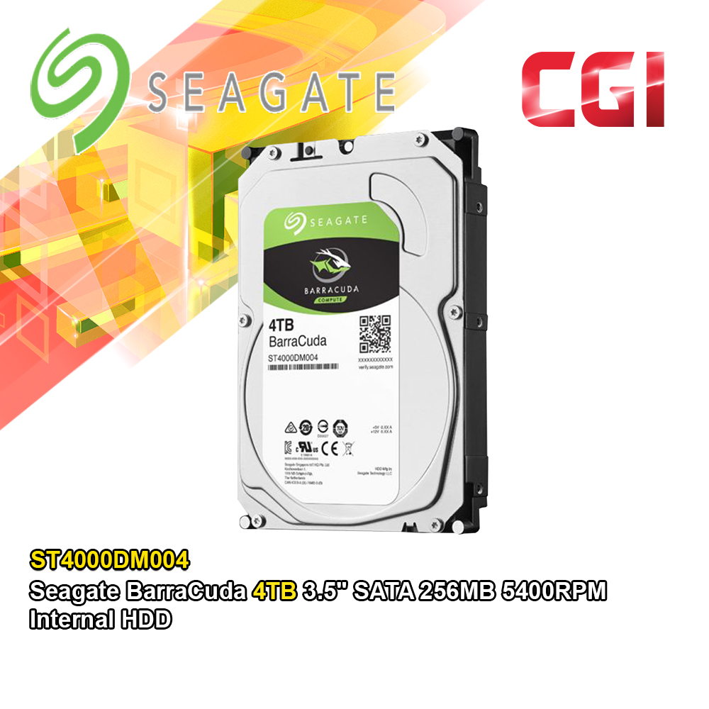 Seagate BarraCuda 4TB 3.5 " SATA 256MB 5400RPM HDD - ST4000DM004