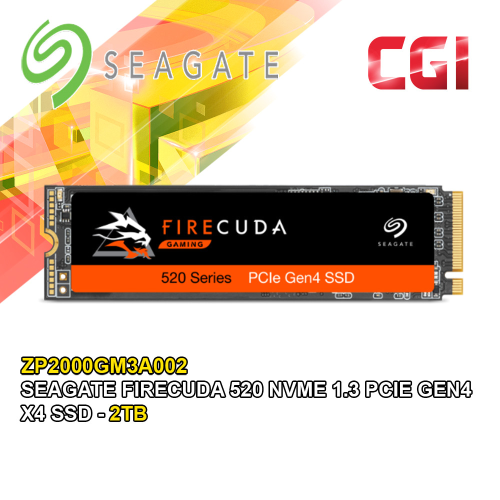 Seagate Firecuda 520 2TB M.2. 2280 PCIe NVMe SSD-ZP2000GM3A002