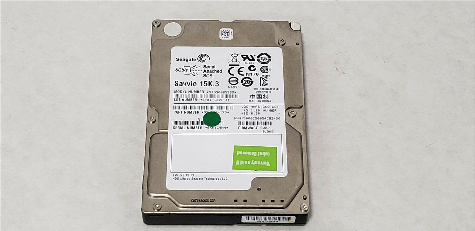 Seagate Savvio 300GB 15.3K SAS Server Hard Drive ST9300653SS 9SW066-17