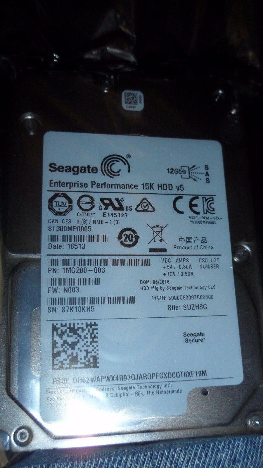 Seagate ST300MP0005 300GB 15K RPM 12Gbs 2.5" SAS Hard Drive