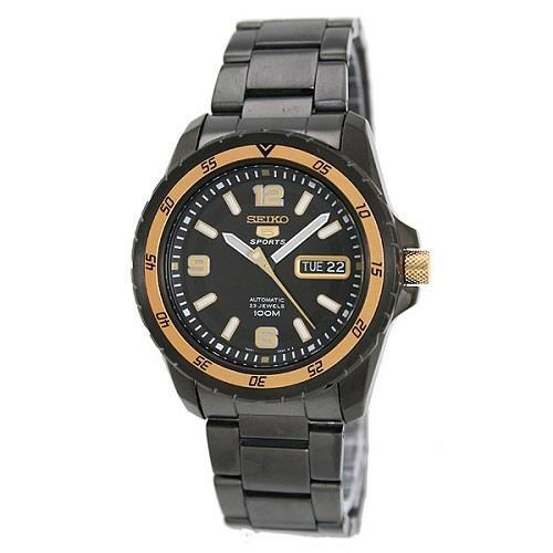 seiko automatic 23 jewels black