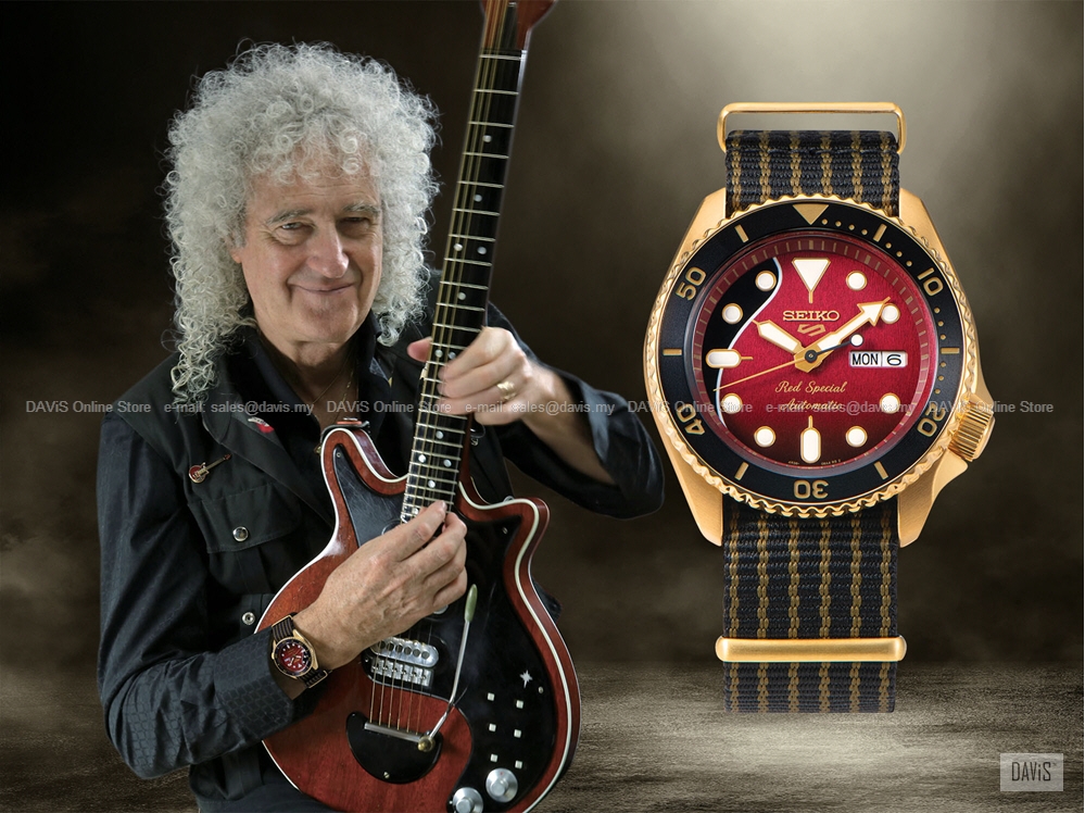 SEIKO 5 Sports SRPH80K1 Brian May Red Special Guitar Automatic LE