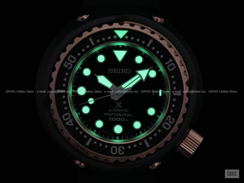 SEIKO SLA042J1 Men's Prospex Tuna Diver 1000m Automatic Silicone Black
