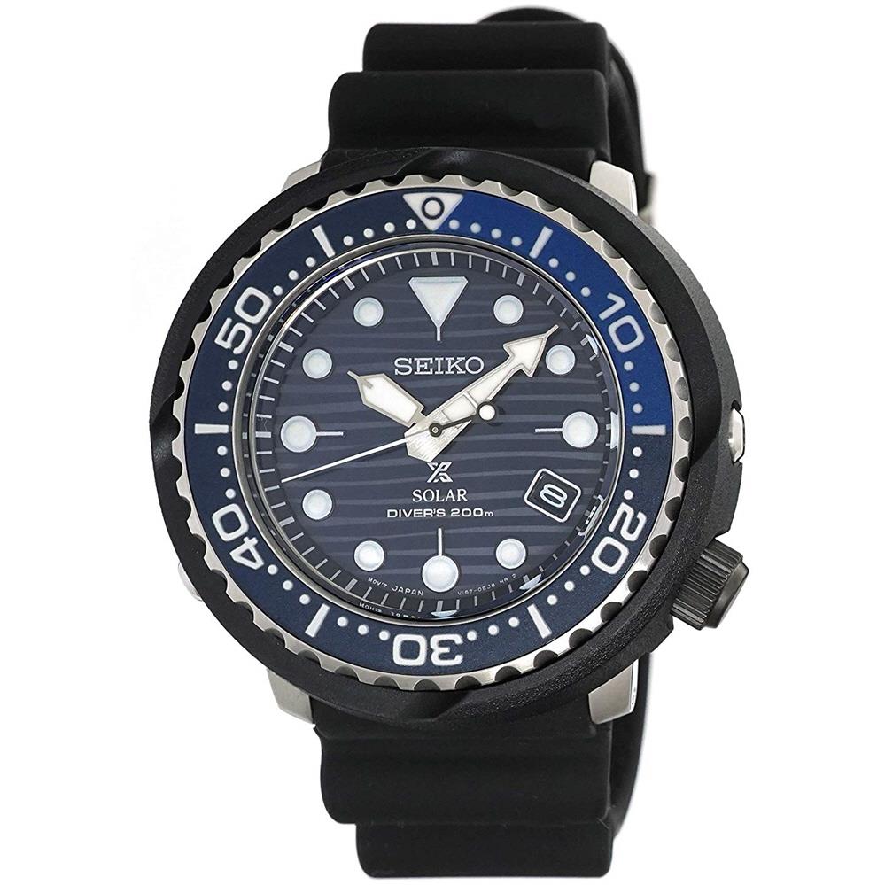 SEIKO . SNE518P1 . Prospex . Save the Ocean Tuna Diver Solar Blue SE