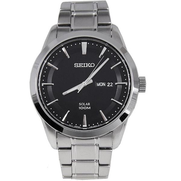 seiko solar 100m black