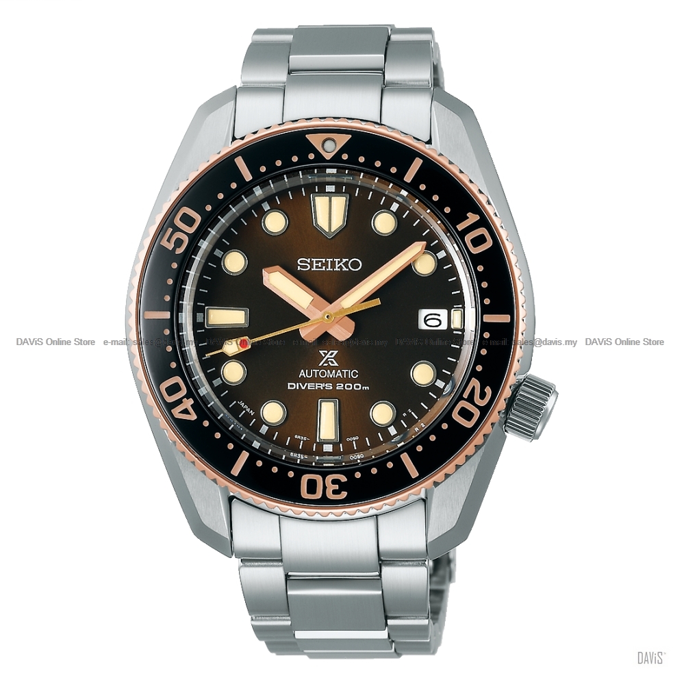 SEIKO SPB240J1 Prospex Diver Automatic SS Bracelet Black Rose Gold SE