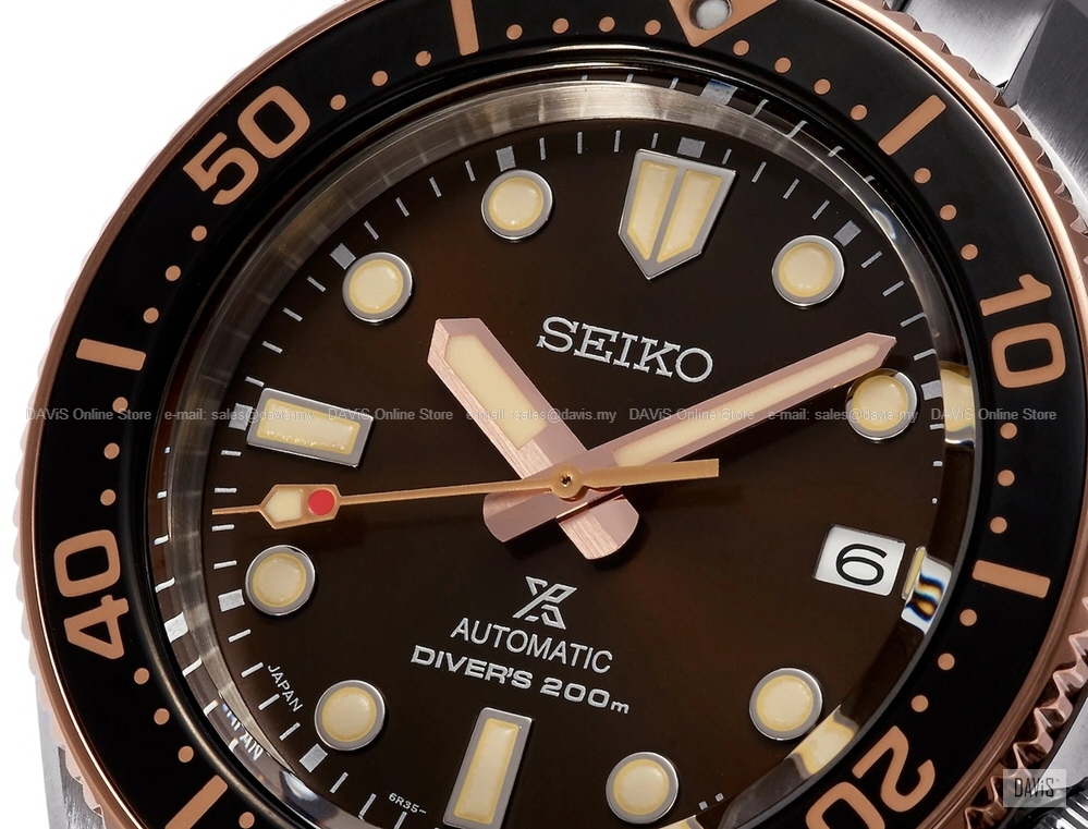 SEIKO SPB240J1 Prospex Diver Automatic SS Bracelet Black Rose Gold SE