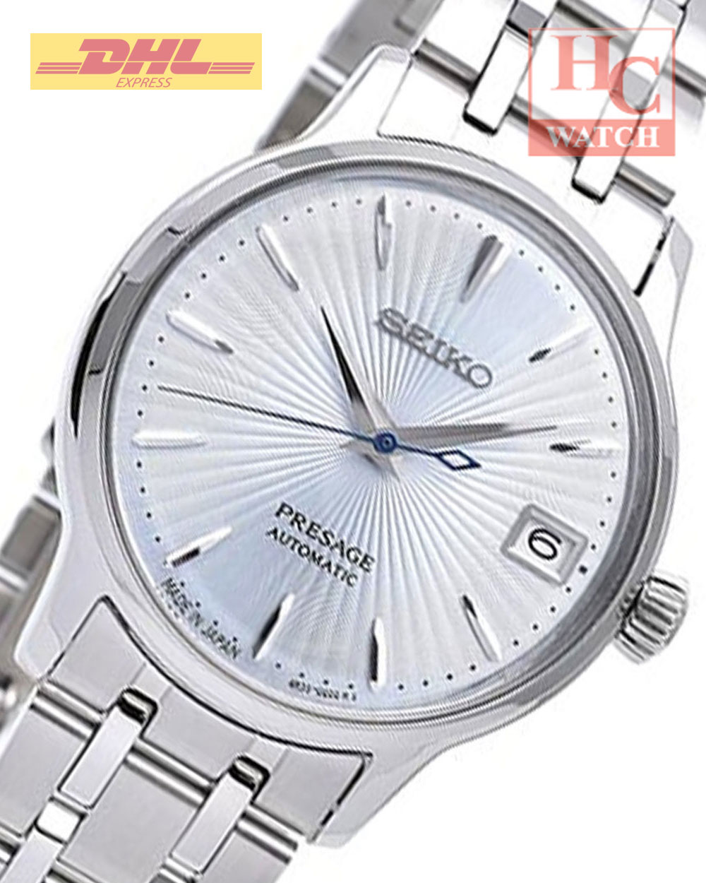 Seiko SRPE19J1  Presage Cocktail Skydiving Ice Blue Dial Automatic