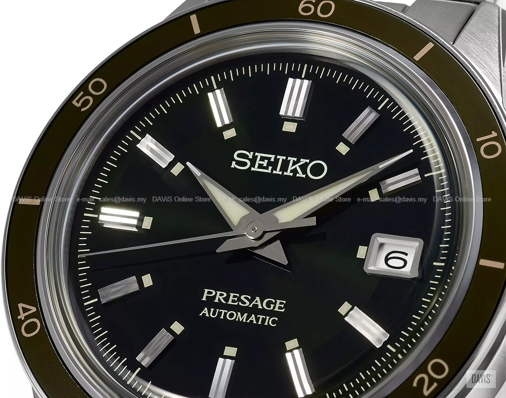 SEIKO SRPG07J1 PRESAGE Style 60&#39;s Date Automatic SS Bracelet Green