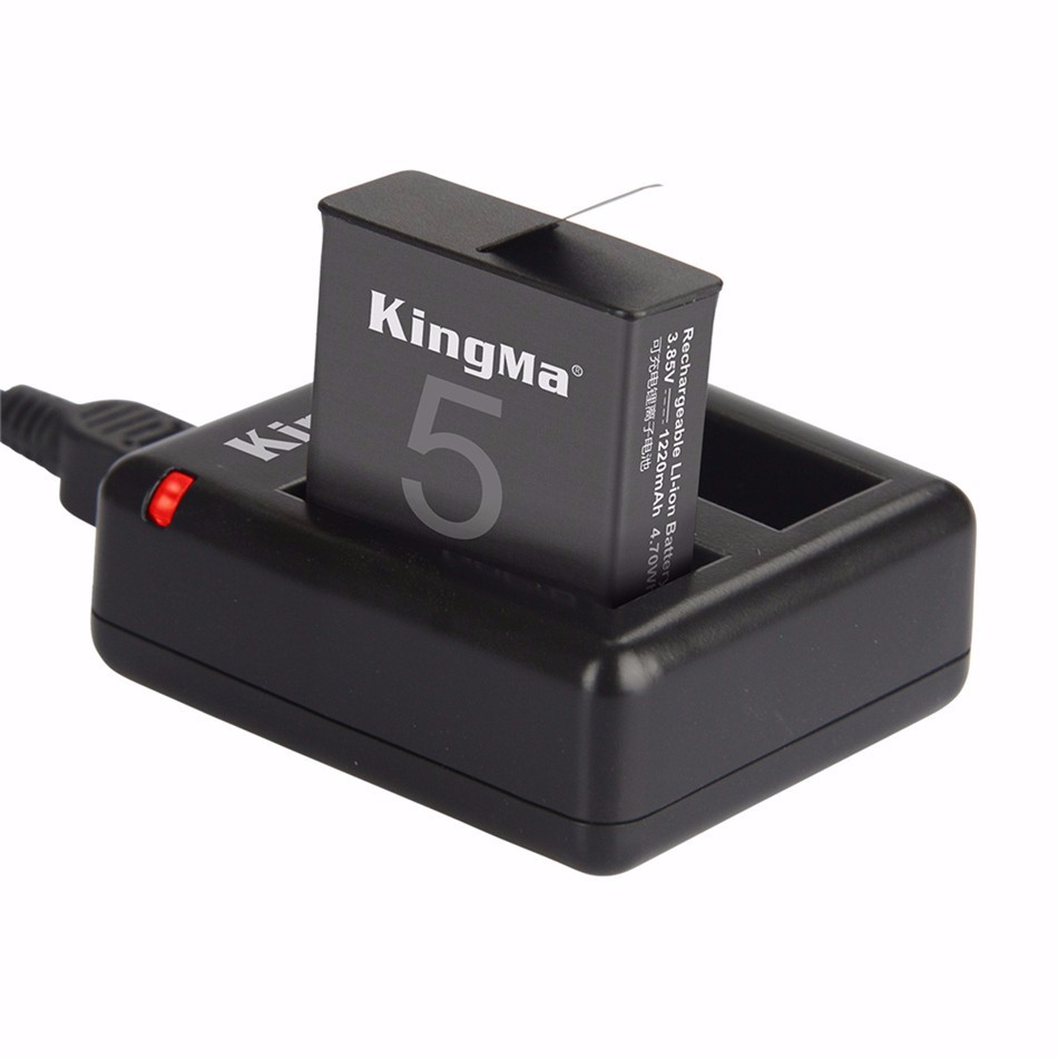(Set) Kingma GoPro Hero 5 Dual Battery Charger + 2 pcs 1220mAh GoPro Battery S