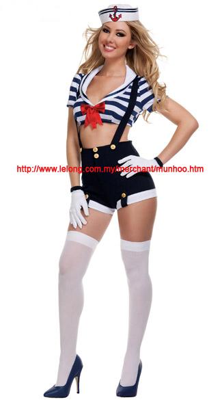 Sexy Sailor Girl Lingerie Halloween Cosplay Costume YH1321