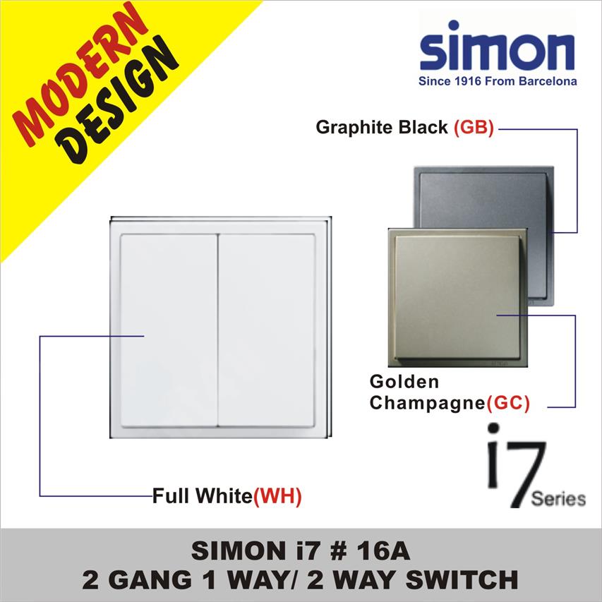 Image result for SIMON i7 Graphite Black 2 gang 1 way