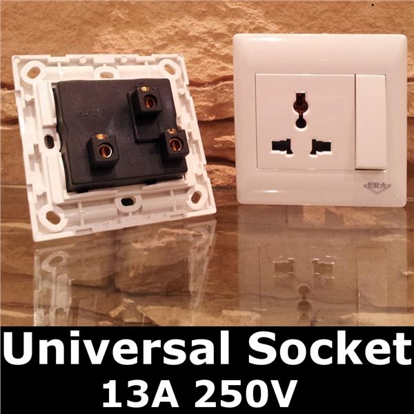 Single Universal 1 GANG Electrical Switch Socket MAIN 240V NEW DIY kit