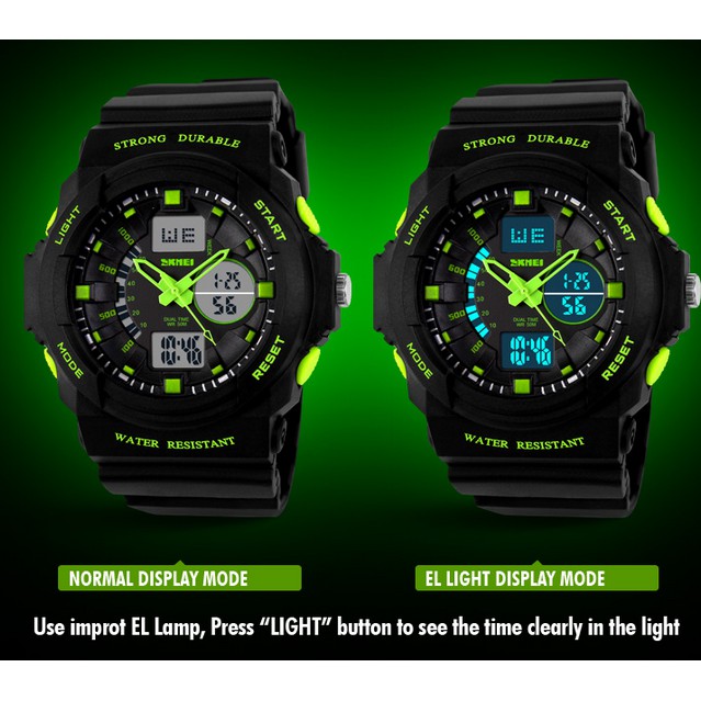SKMEI 0955 Men's LED Analog Digital Alarm Sport Watch