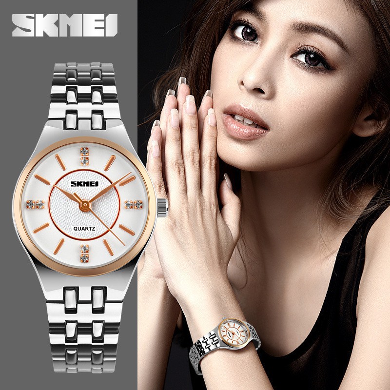 SKMEI 1133 Ladies's Luxury Rhinestone Quartz Steel Watch