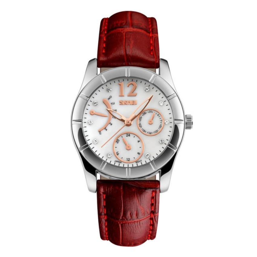 SKMEI 6911 Ladies's Fashion Elegant Quartz Leather Strap Watch