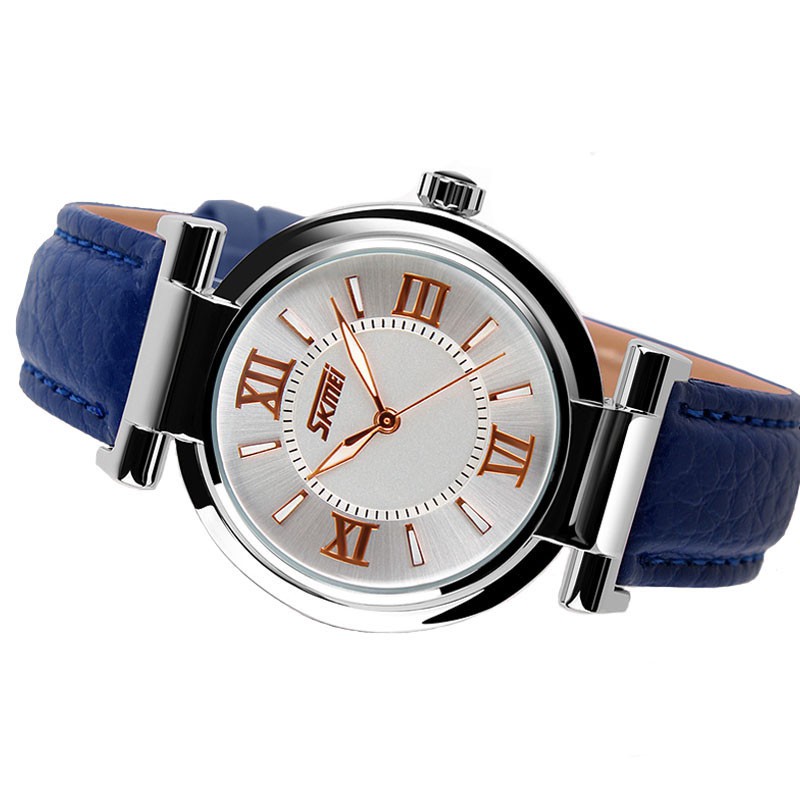 SKMEI 9075 Ladies's Fashion Elegant Genuine Leather Strap Watch