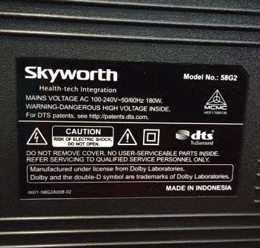 SKYWORTH LCD TV POWER BOARD 58G2 POWER BOARD / POWER SUPPLY BOARD