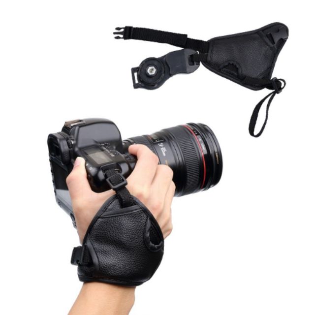 SLR/DSLR Camera Grip Hand Strap PU Leather Soft Wrist Strap Grip for Nikon Can