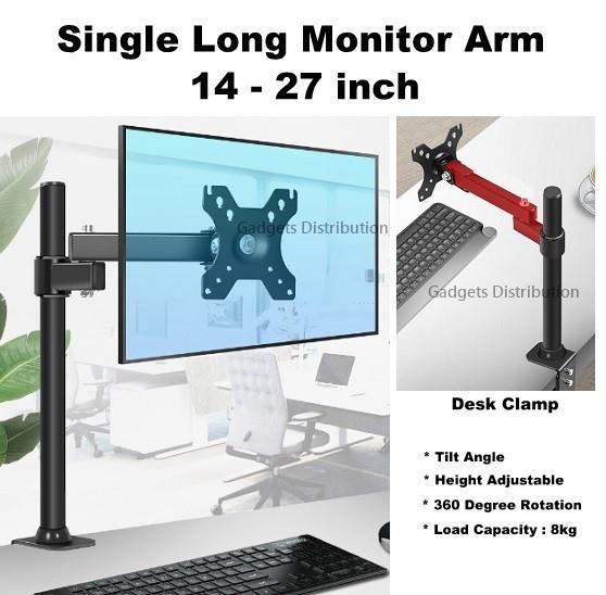 SM-C012L 14 - 27 inch Single Long Monitor Arm Clip 2690.1