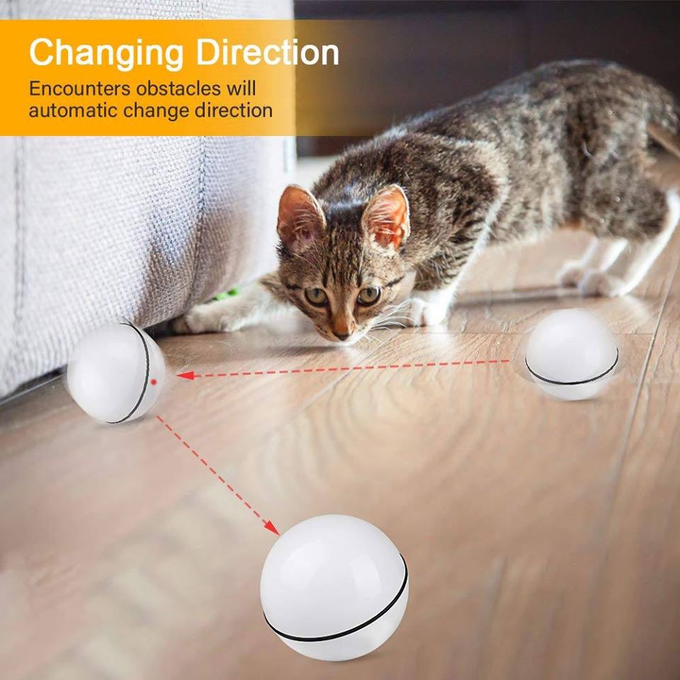 Smart Cat Toy Ball 2020 Version USB Rechargeable Led Light 360 Degree Self Rot