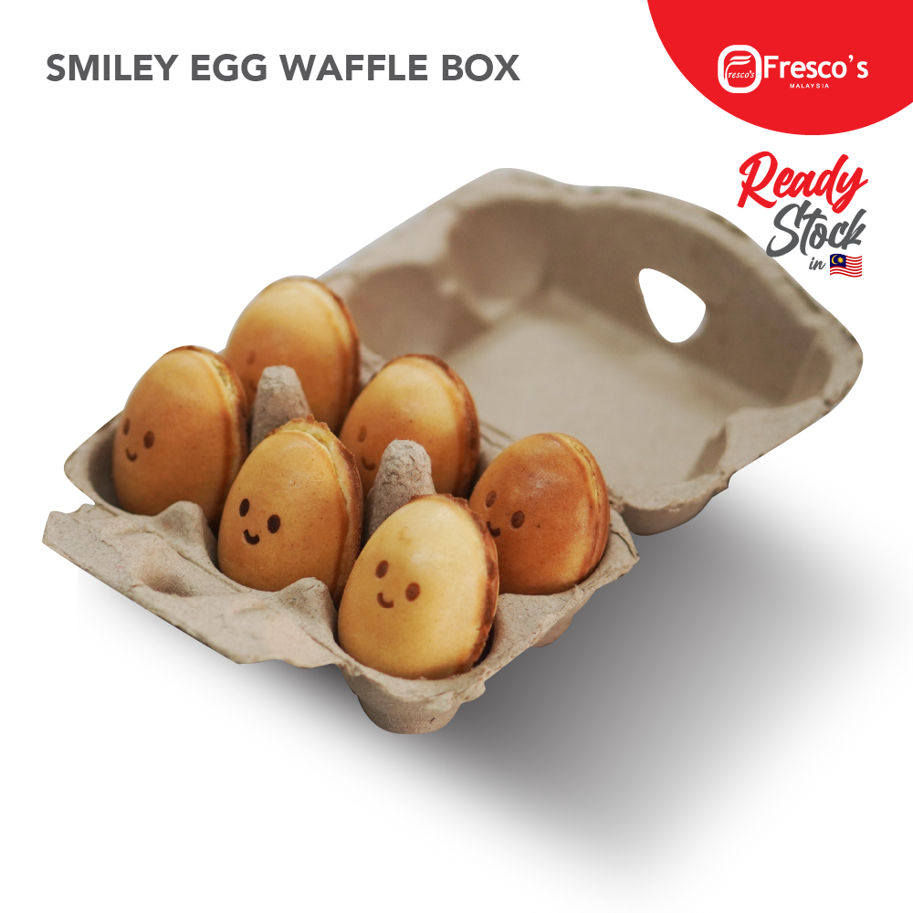 Smiley Face Egg Waffle Box Per Pcs