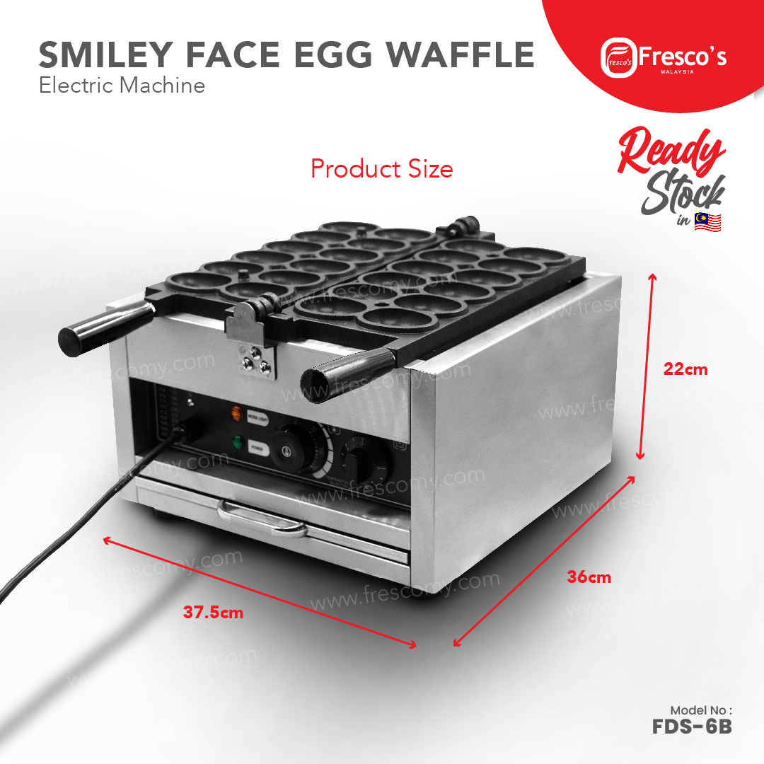 SMILEY FACE EGG WAFFLE MACHINE ELECTRIC
