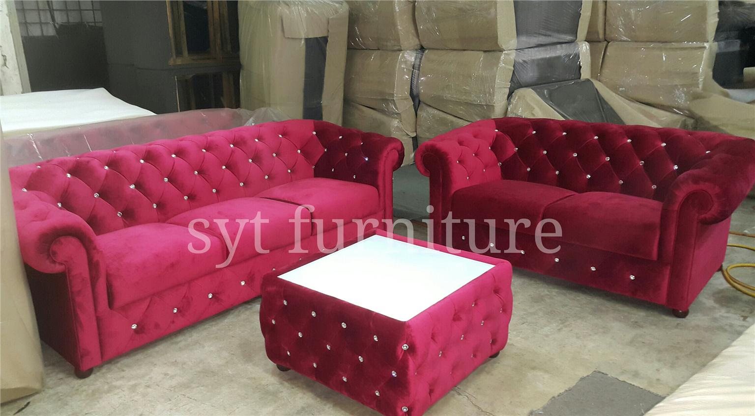 Sofa Chesterfield Velvet 2 3 Free Ta End 2 11 2016 639 PM