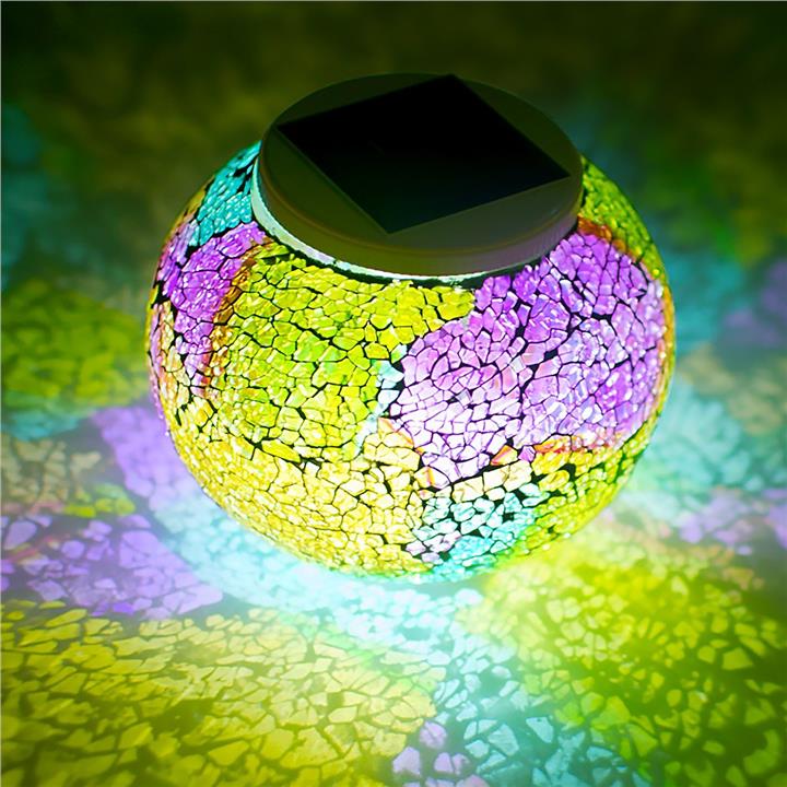 Solar Garden Light Mosaic Ball Light with Color Changing Waterproof