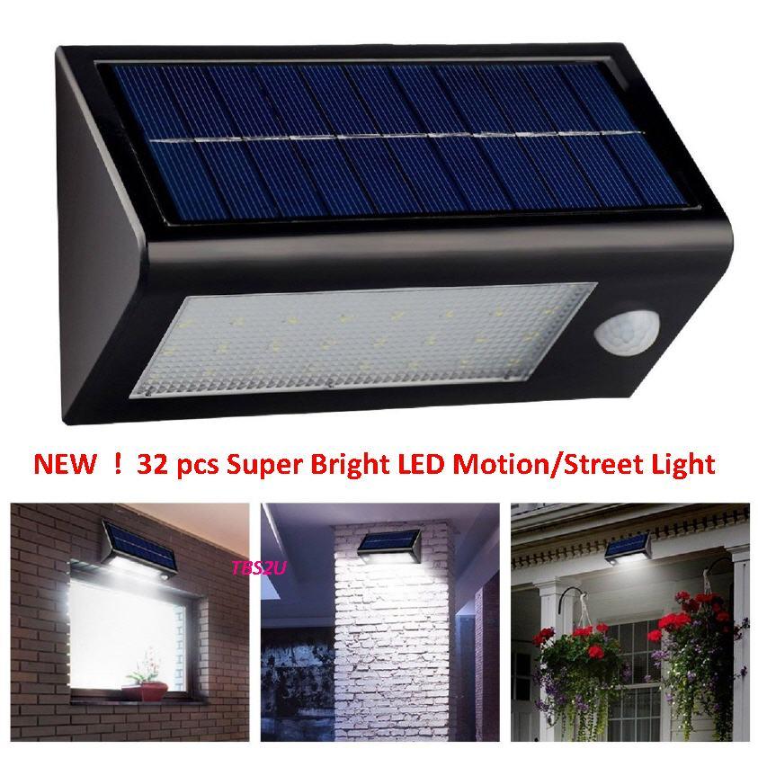 Solar Power 38 Bright LED Enhanced Version Motion Sensor Night Light