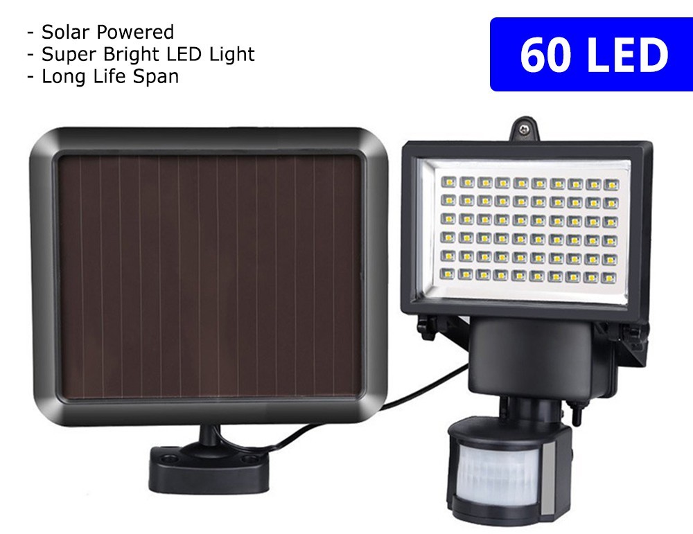 Solar Power Super Bright 60 and 100 LED PIR Security Motion Sensor Sport Light