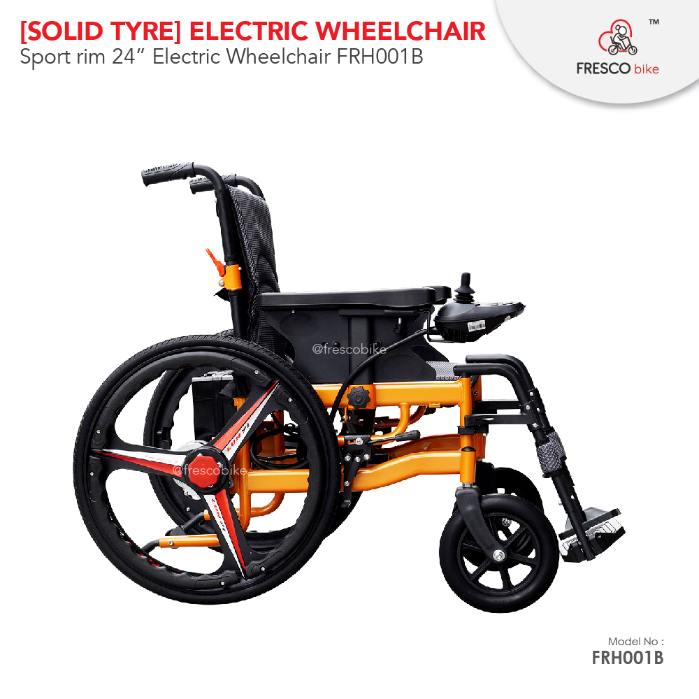 (Solid Tyre) Electric Wheelchair Sportrim 24&quot; FRH001B