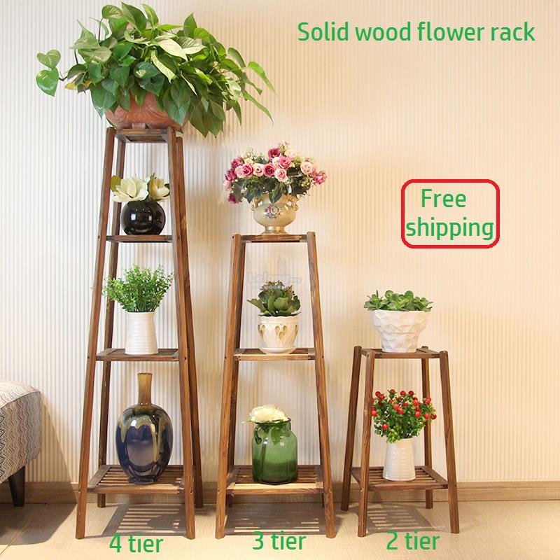 Solid Wood Flower Rack Pots Shelf G End 3 9 2019 8 29 Pm Solid Wood Flower Rack Pots Shelf Garden Diy Portable Shelve
