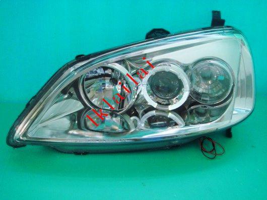 SONAR Honda Civic 01-03 Black Face Projector Headlamp with LED Ring